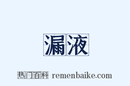 漏液是什么意思的图片